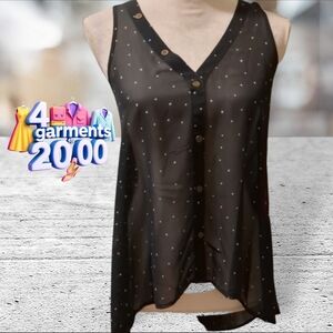 Decree sheer sleeveless top size S